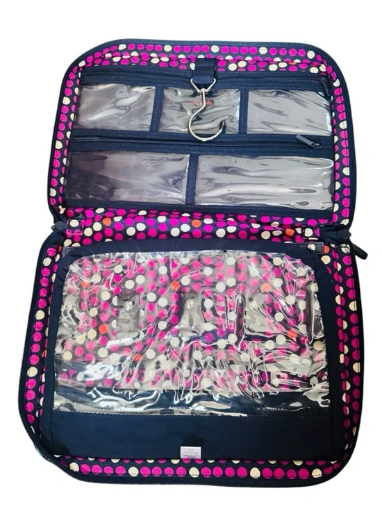 Vera Bradley Quilted Jewelry Organizer with Neon Butterfly Print - Navy/Multi - Picture 2 of 4